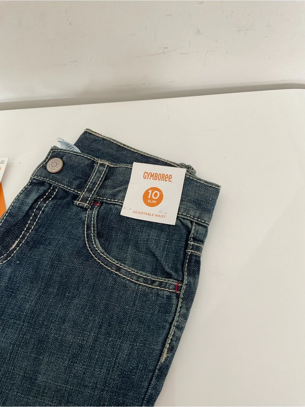 Gymboree Girls' Jeans with Pink, Green & Orange Flower Appliqués Size 10 Slim